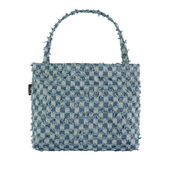 Wallabag Denim Check Blue