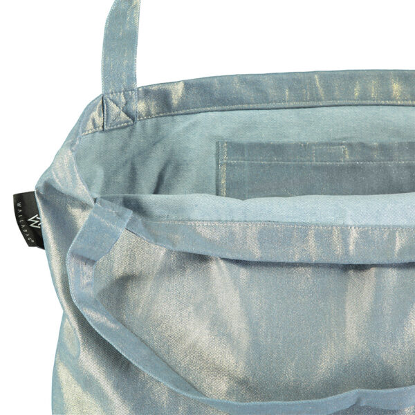 Wallabag Metallic Denim Gold Blue